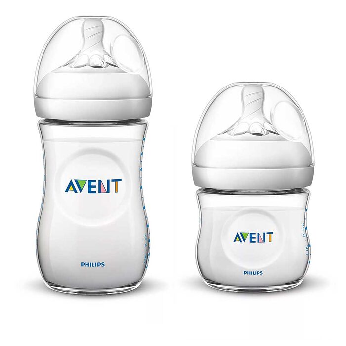 ست شیشه شیر نچرال ۱۲۵ و ۲۶۰ میلی لیتر فیلیپس اونت PHILIPS AVENT سری UltraSoft - بدون جعبه - Image 2