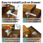 قفل کابینت کودک مگنتی مدل ASE831 استفاده