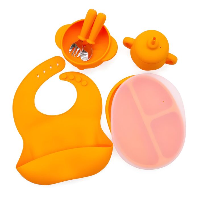 ست ظروف غذای سیلیکونی کودک ۵‌ تکه Pumpkin مدل ASE840 - Image 1