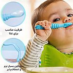 قاشق پری اسپون سیلیکونی کودک دو عددی مدل ASR844 نرم و انعطاف‌پذیر