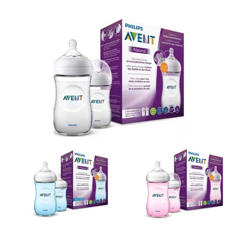 شیشه شیر نچرال ۲۶۰ میلی‌لیتر دوتایی فیلیپس اونت PHILIPS AVENT سری UltraSoft