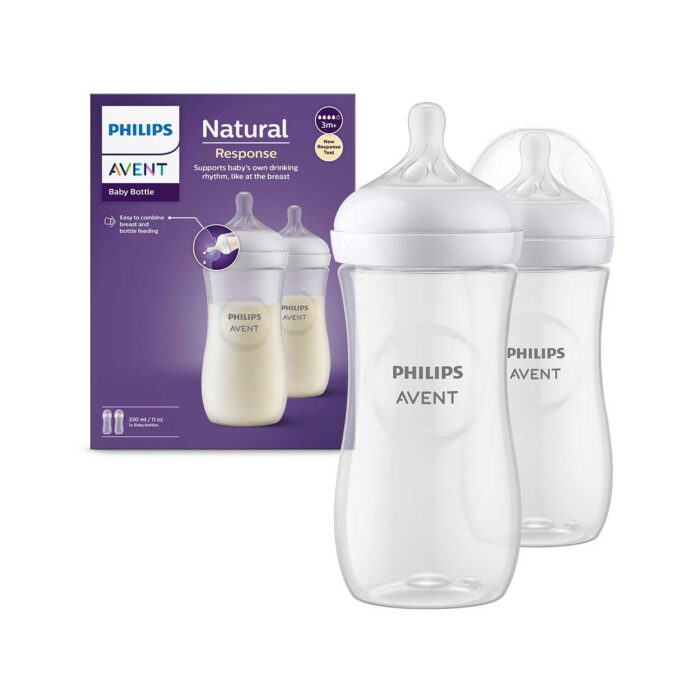 شیشه شیر نچرال ۳۳۰ میلی لیتر فیلیپس اونت PHILIPS AVENT سری Response جعبه‌۲تایی - Image 1