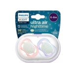 پستانک شبتاب ۰ تا ۶ ماه دوتایی فیلیپس اونت PHILIPS AVENT سری UltraAir مدل SCF376/12