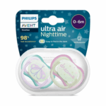 پستانک شبتاب ۰ تا ۶ ماه دوتایی فیلیپس اونت PHILIPS AVENT سری UltraAir مدل SCF376/19