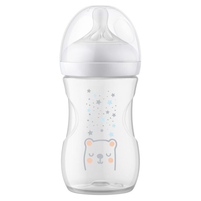 شیشه شیر نچرال ۲۶۰ میلی لیترهمراه با سوپاپ Airfree فیلیپس اونت PHILIPS AVENT سری Response scy673-82