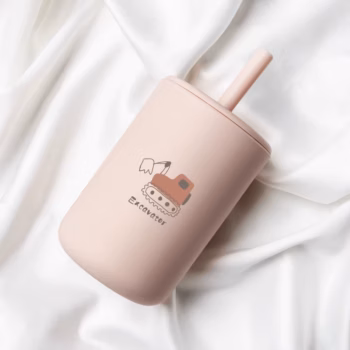 لیوان آموزشی سیلیکونی کودک چندکاره مدل AST720 برند Vira نارنجی