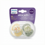 پستانک ارتودنسی ۰ تا ۶ ماه دوتایی فیلیپس اونت سری Ultrasoft مدل SCF091/07