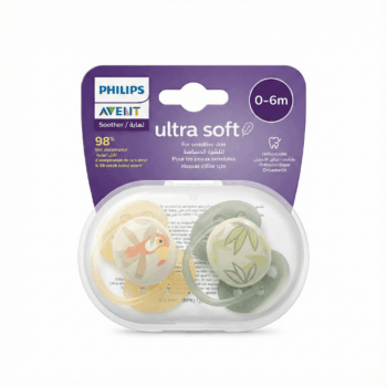 پستانک ارتودنسی ۰ تا ۶ ماه دوتایی فیلیپس اونت سری Ultrasoft مدل SCF091/07