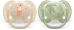 پستانک ارتودنسی ۰ تا ۶ ماه دوتایی فیلیپس اونت سری Ultrasoft مدل SCF091/07 طرح طوطی و بامبو