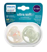 پستانک ارتودنسی ۰ تا ۶ ماه دوتایی فیلیپس اونت سری Ultrasoft مدل SCF091/07