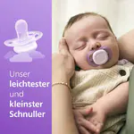 نرمی پستانک ارتودنسی ۰ تا ۲ ماه دوتایی فیلیپس اونت سری UltraStart مدل SCF075/01