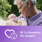 پستانک ارتودنسی ۰ تا ۲ ماه دوتایی فیلیپس اونت سری UltraStart مدل SCF075/01 درصد پذیرش نوزادان