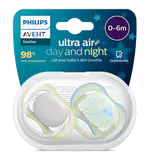 پستانک ارتودنسی ۰تا۶ ماه دوتایی شب و روز فیلیپس اونت PHILIPS AVENT سری UltraAir مدل SCF085/69