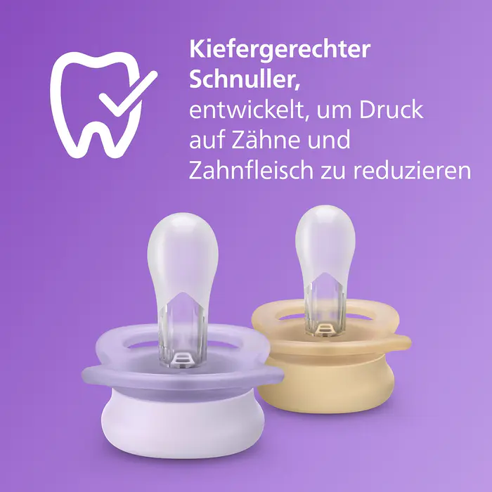 پستانک ارتودنسی ۰ تا ۲ ماه دوتایی فیلیپس اونت سری UltraStart مدل SCF075/01 داشتن حالت ارتودنسی