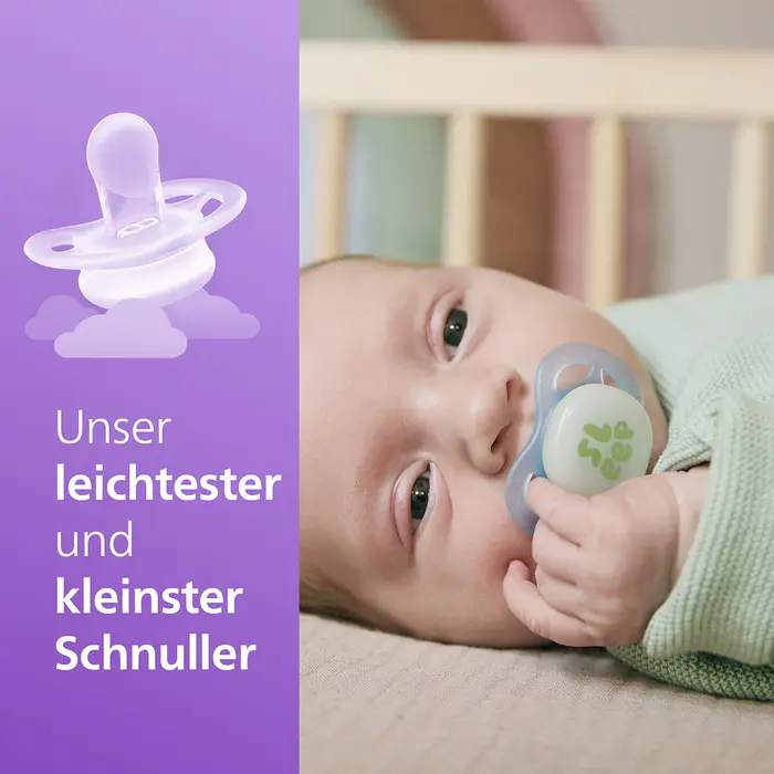 پستانک ارتودنسی شب‌تاب ۰ تا ۲ ماه دوتایی فیلیپس اونت سری UltraStart مدل SCF075/08 - Image 7