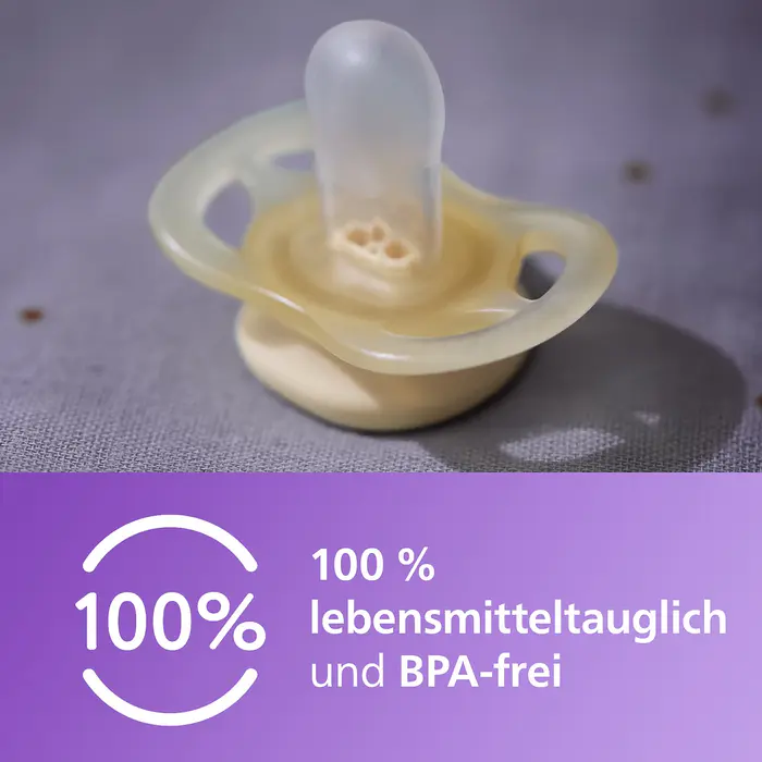 پستانک ارتودنسی ۰ تا ۲ ماه دوتایی فیلیپس اونت سری UltraStart مدل SCF075/01 بدون BPA بودن