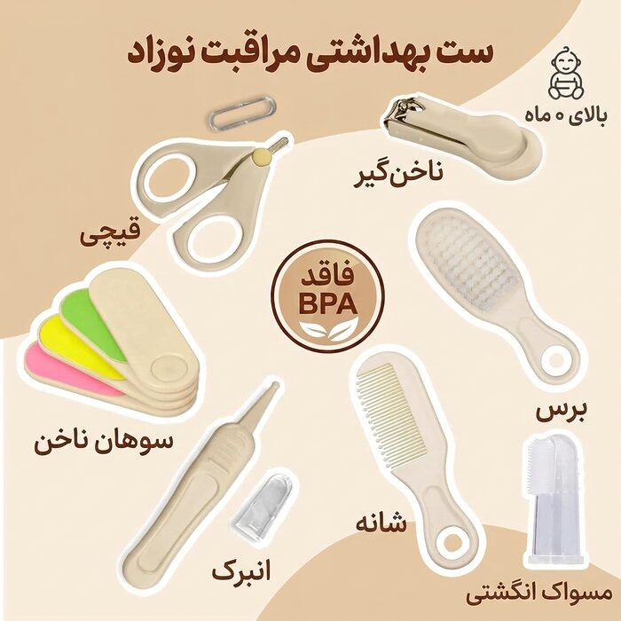 ست بهداشتی مراقبت نوزاد ۷ تکه Kokibebe مدل JR-6072 - Image 2