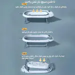 مراحل باز و بسته شدن وان حمام کودک تاشو پایه‌دار Ocean Bathtub مدل AST590 در سه مرحله آسان