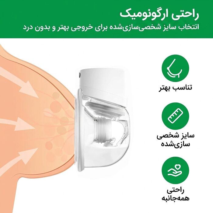 رابط کاهش‌دهنده سایز شیردوش پوشیدنی با تناسب بهتر و راحتی بیشتر هنگام دوشیدن شیر